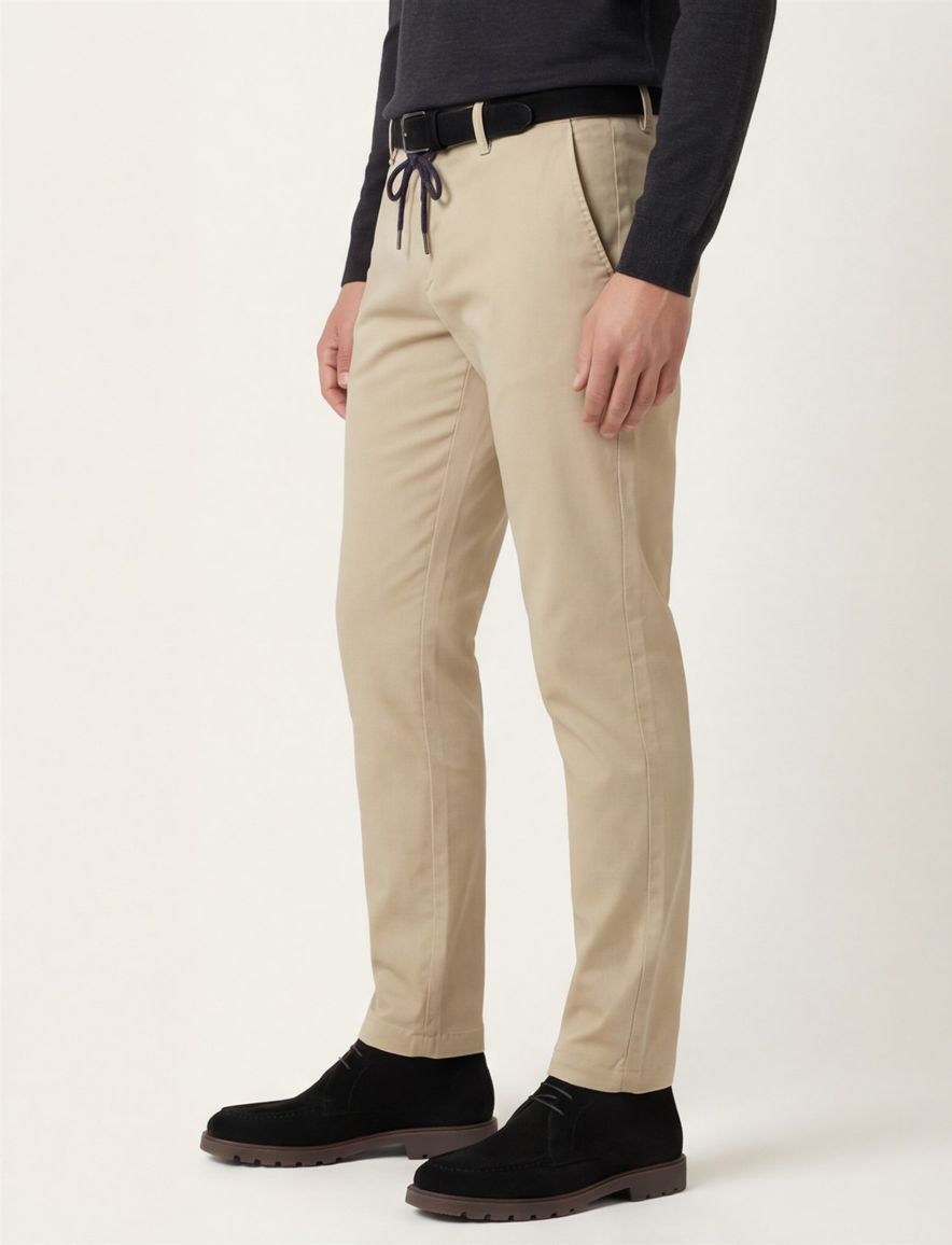 Alberto Jump katoenen broek beige Jump slim fit