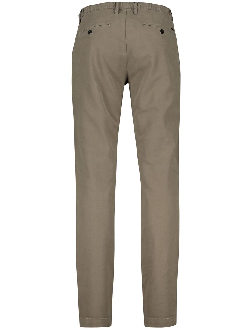 katoenen broek Alberto Jump effen bruin slim fit
