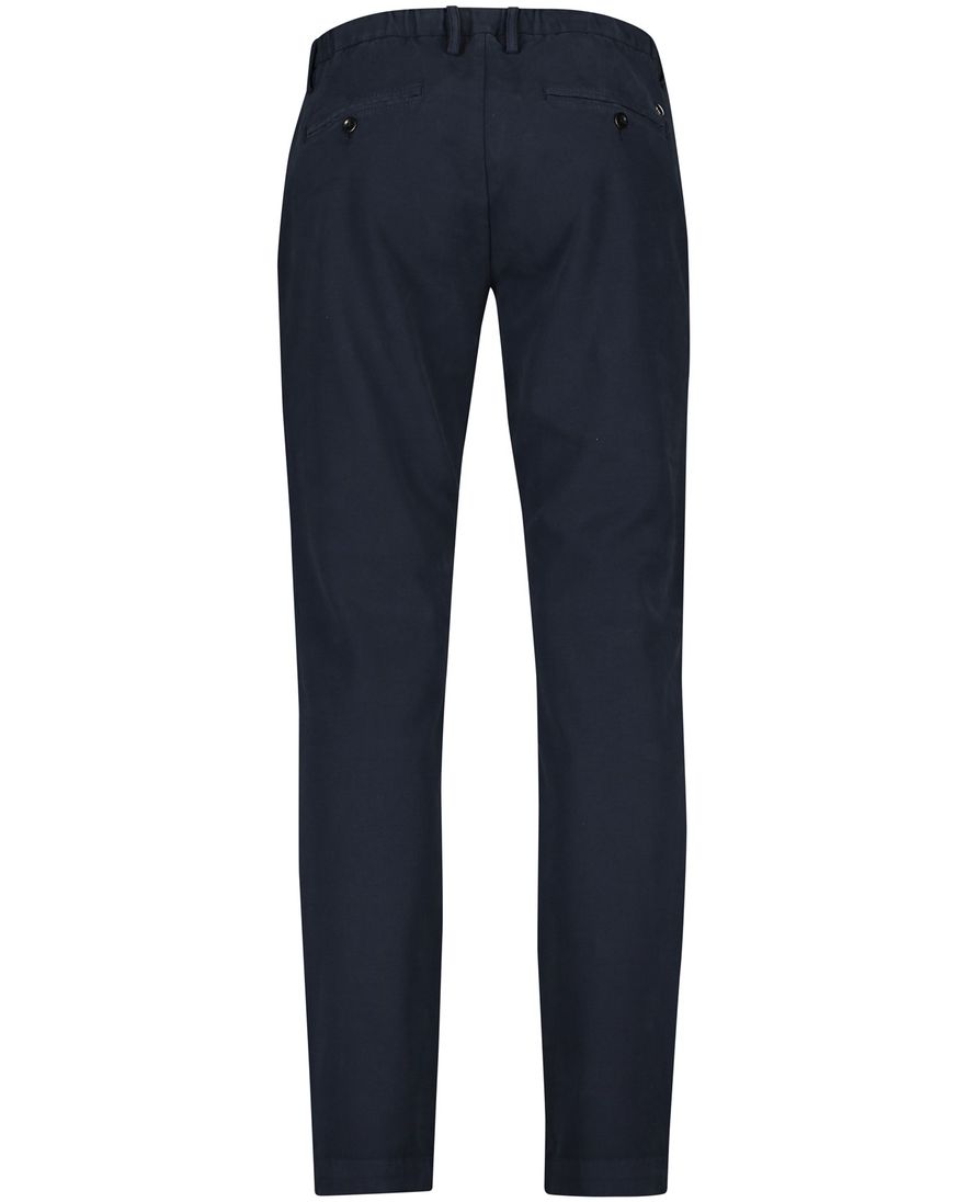 Alberto katoenen broek effen donkerblauw slim fit