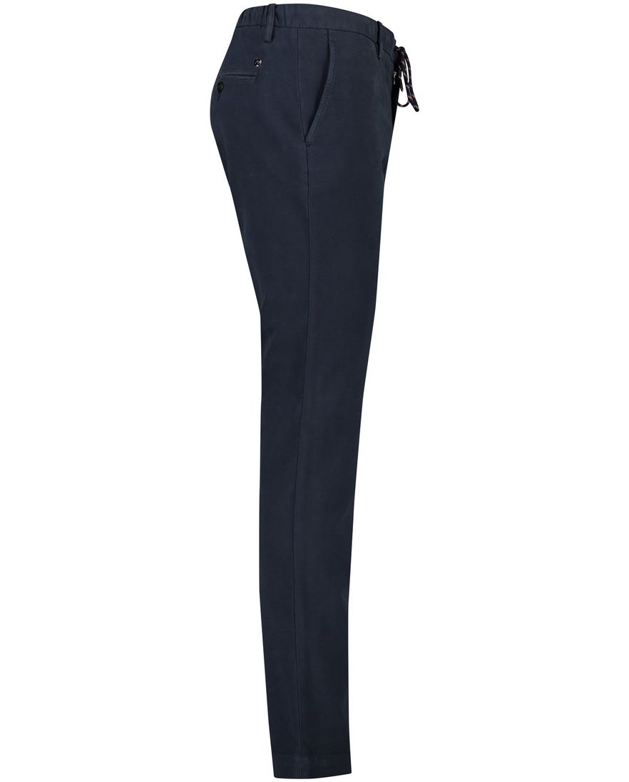 Alberto katoenen broek effen donkerblauw slim fit