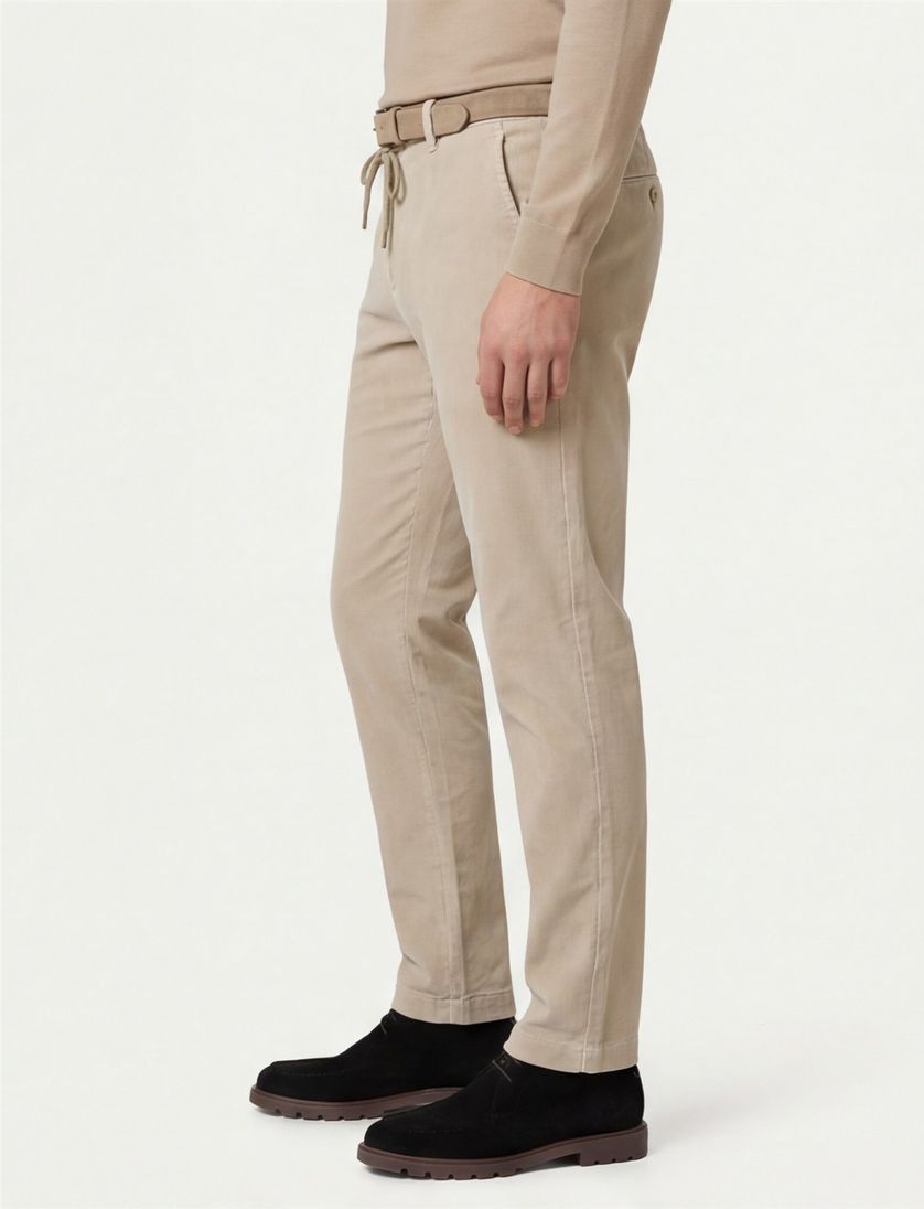 Alberto broek beige ribstof