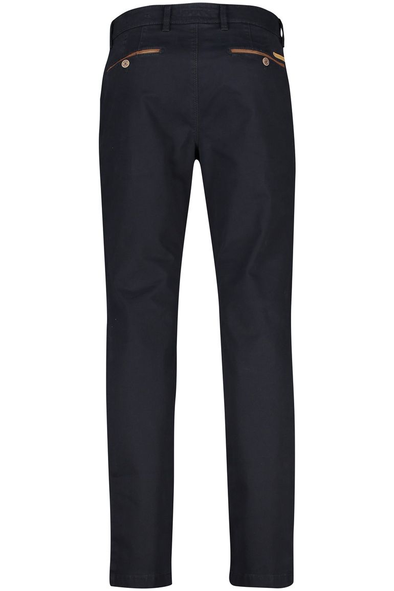 Gardeur katoenen broek effen donkerblauw normale fit