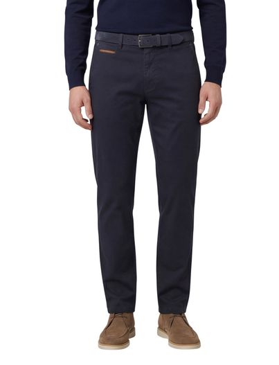 Gardeur katoenen broek Gardeur donkerblauw effen katoen, stretch