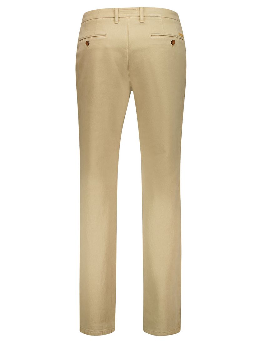 Pantalon katoen Gardeur effen beige Modern Fit