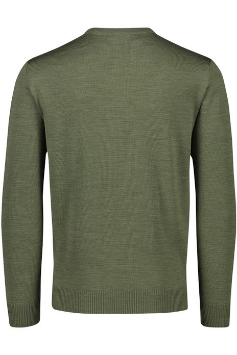 Maerz trui groen gemêleerd wol fijn gebreid