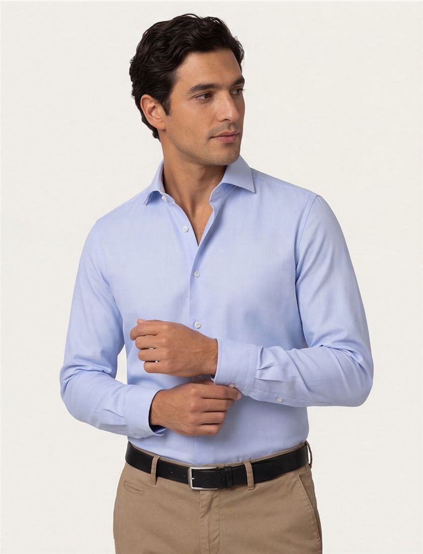 Eterna overhemd effen blauw modern fit