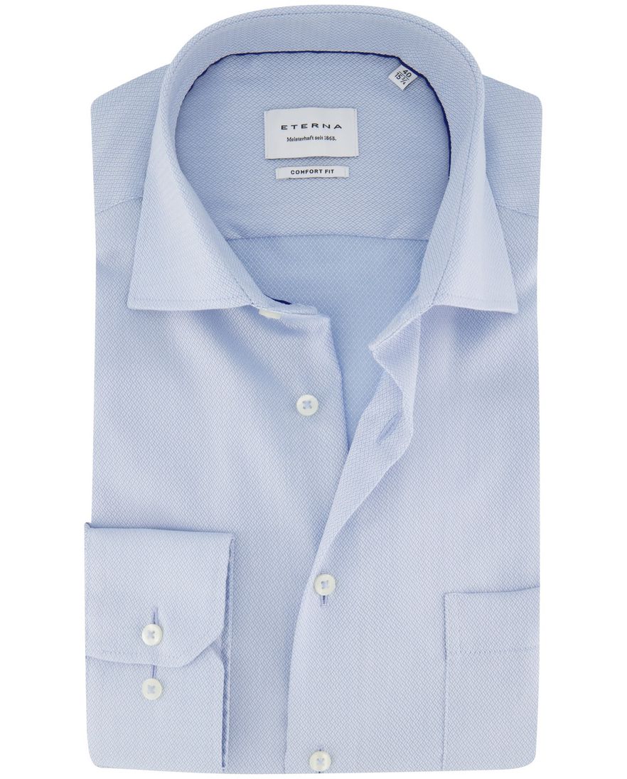 Eterna comfort fit overhemd blauw geprint