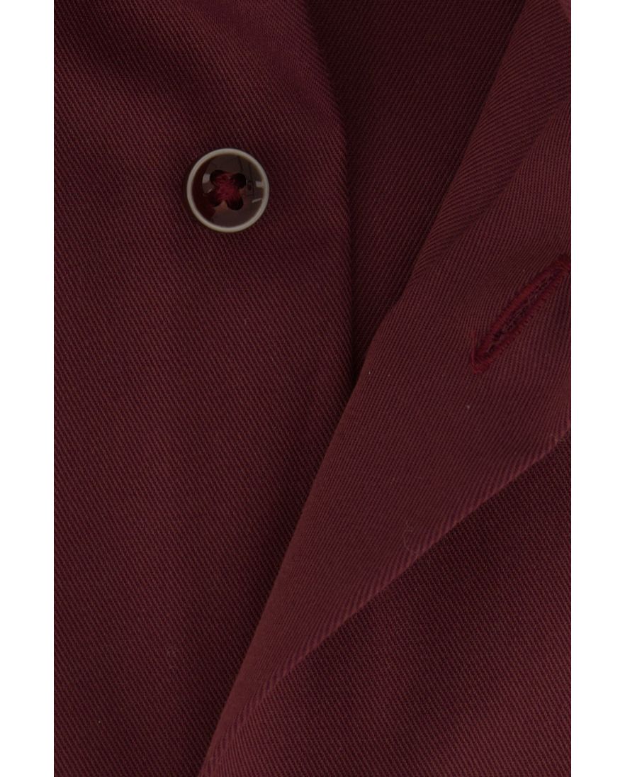 Eterna overhemd Comfort Fit effen bordeaux katoen
