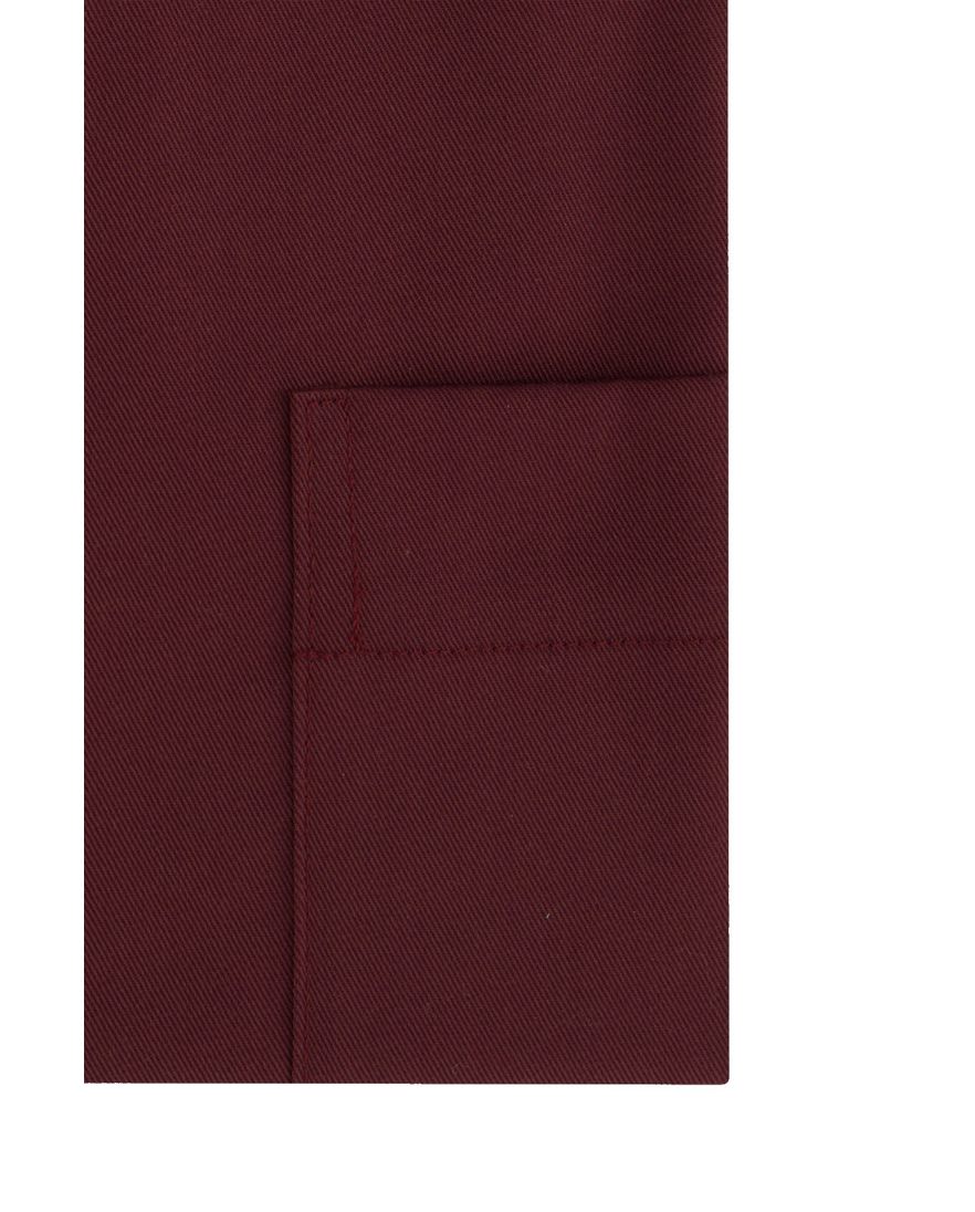 Eterna overhemd Comfort Fit effen bordeaux katoen