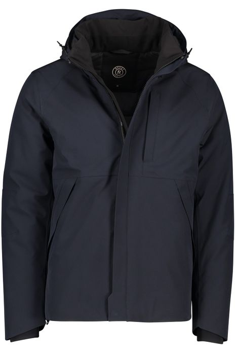 Reset winterjas donkerblauw afneembare capuchon
