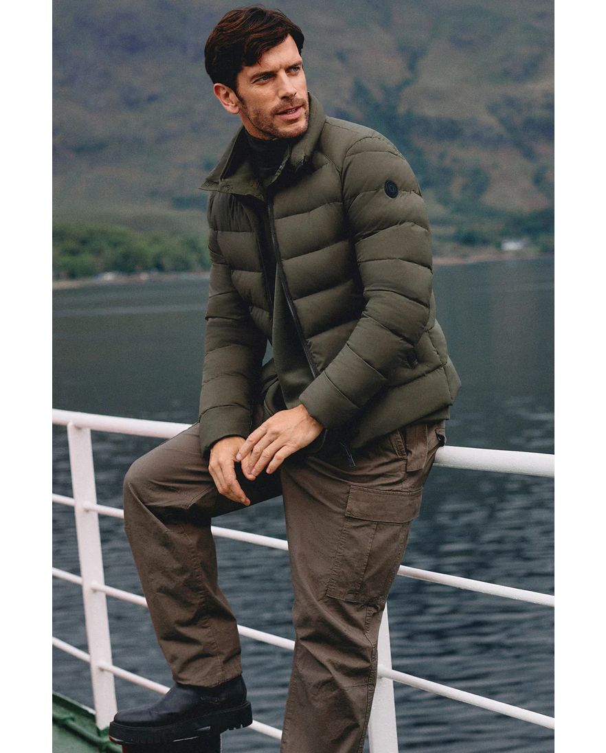 Reset winterjas effen groen hampstead normale fit