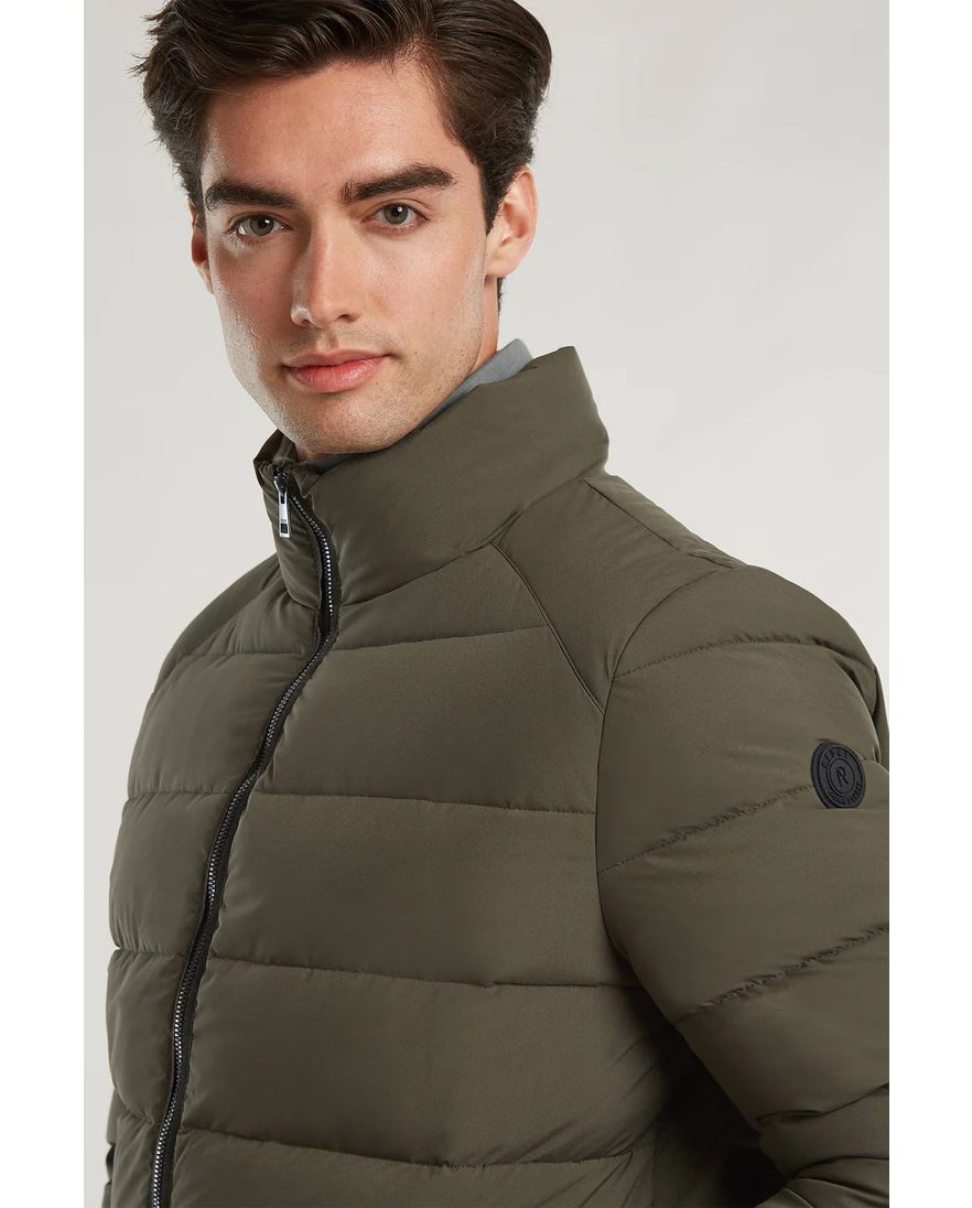 Reset winterjas effen groen hampstead normale fit