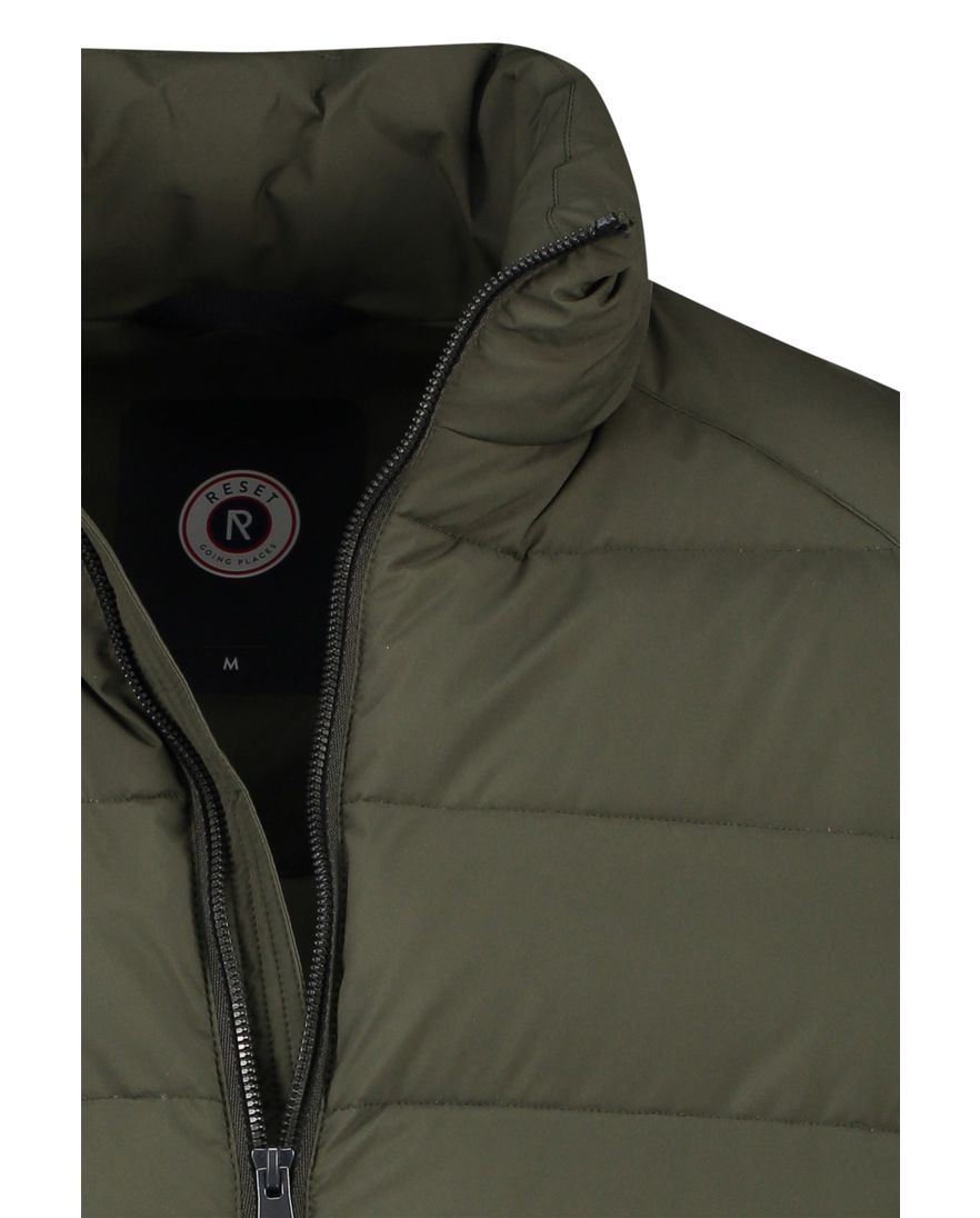 Reset winterjas effen groen hampstead normale fit