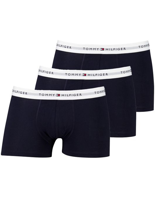 Tommy Hilfiger boxershorts 3 pack navy normale fit katoen