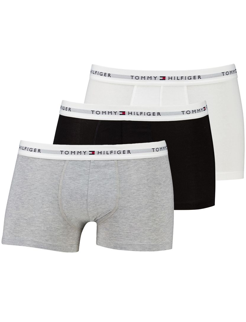 boxershorts Tommy Hilfiger 3 pack zwart wit grijs
