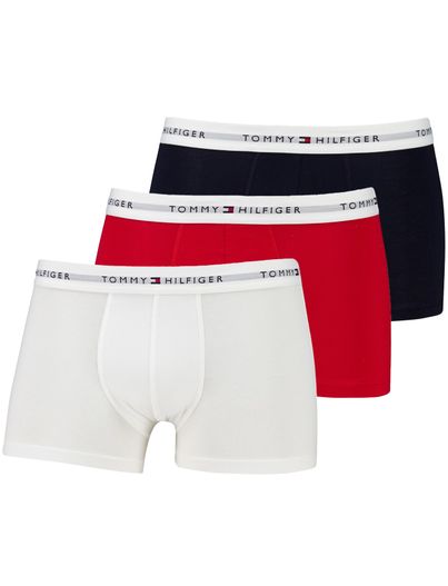 Tommy Hilfiger Tommy Hilfiger boxershorts zwart rood wit 3 pack katoen