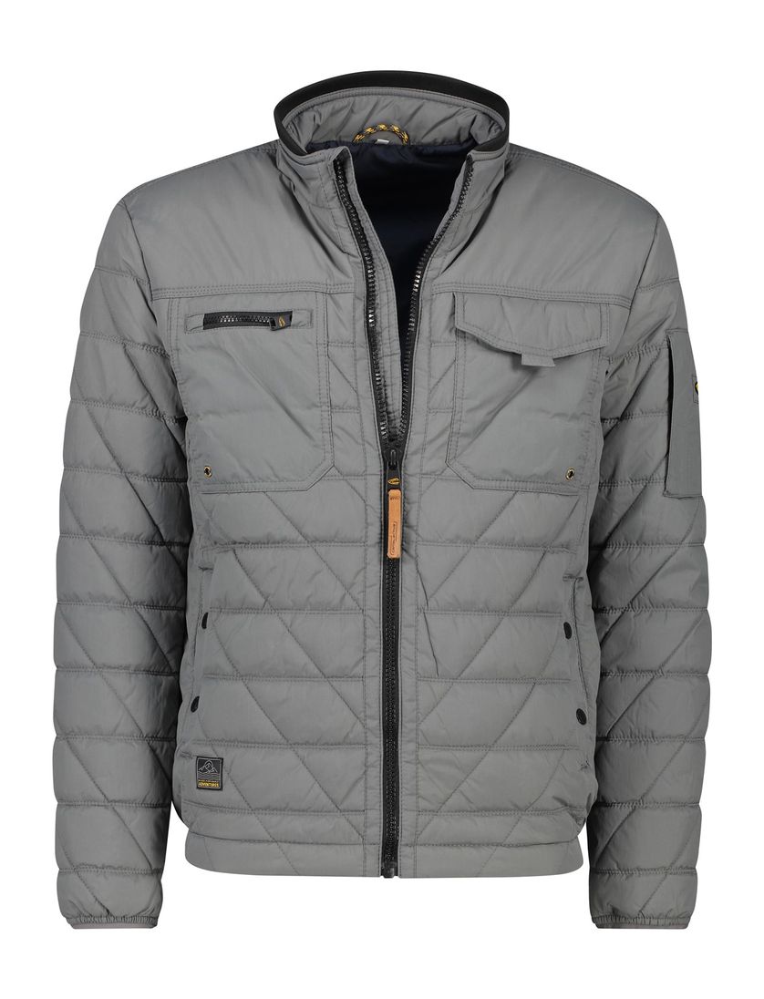 Camel Active winterjas grijs wijde fit effen rits