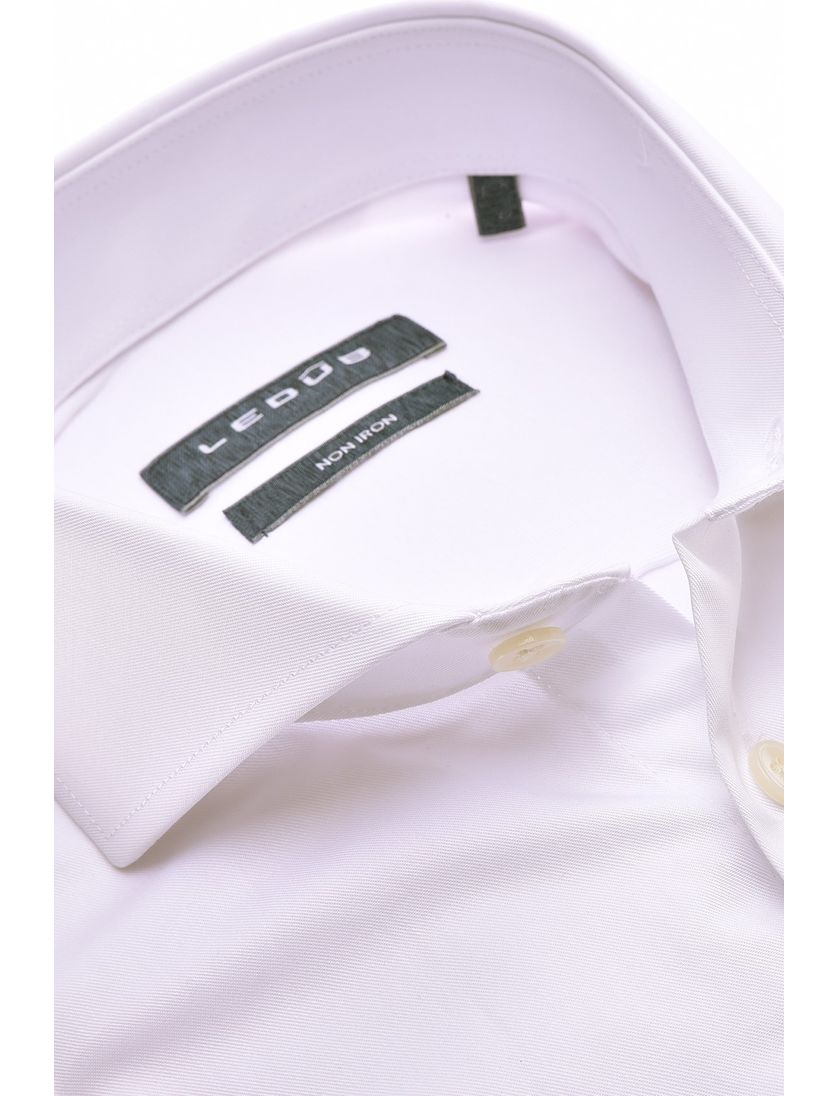 Ledub overhemd wit effen cutaway boord