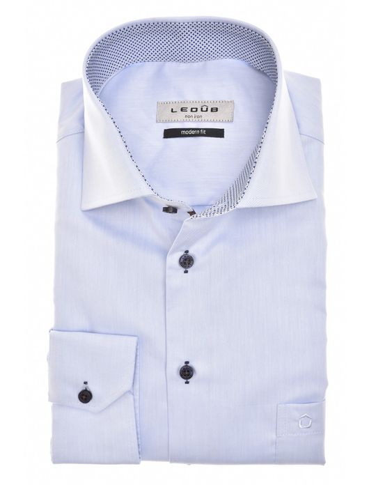 Ledub overhemd lichtblauw Modern Fit