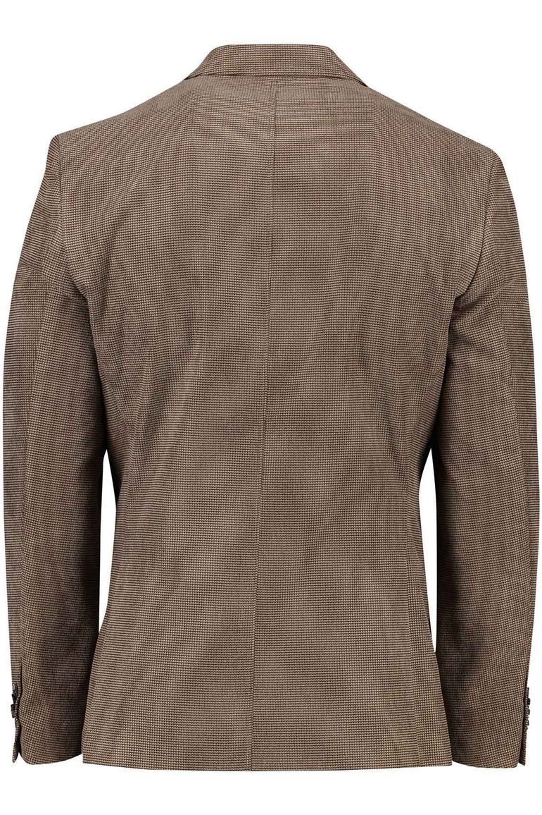 Portofino colbert bruin geprint normale fit