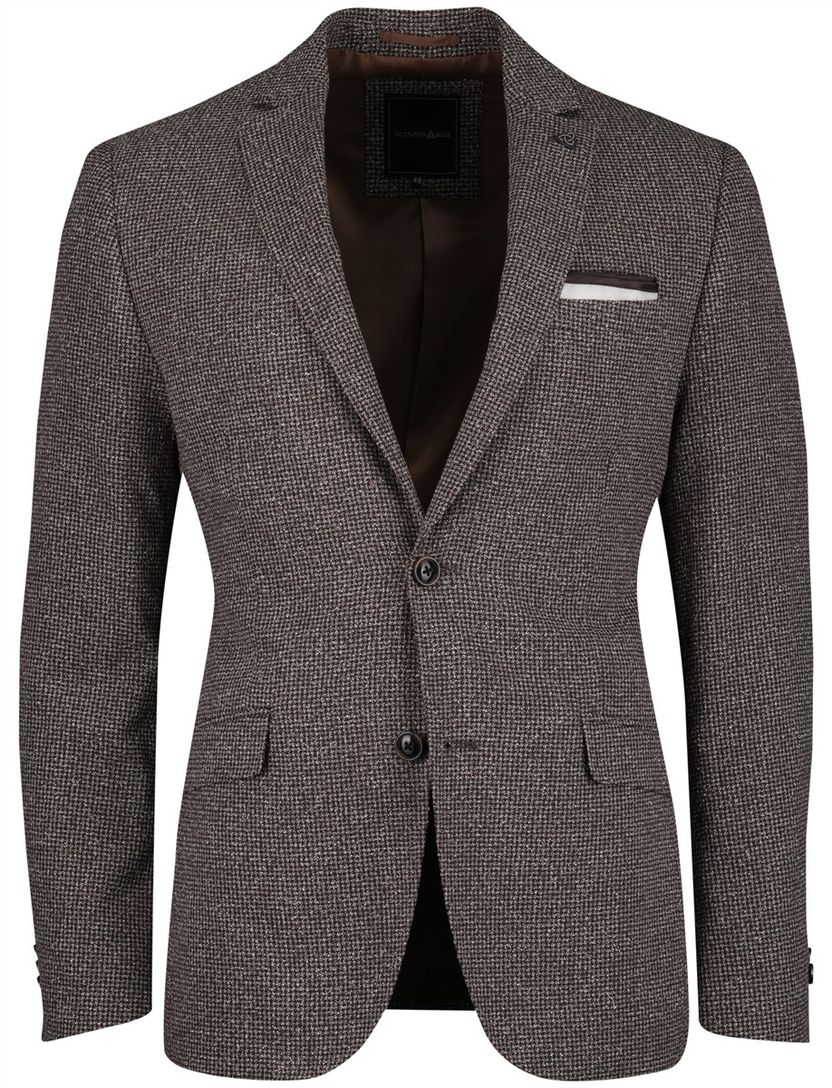 Colbert Scotland Blue bruin geprint borstzak