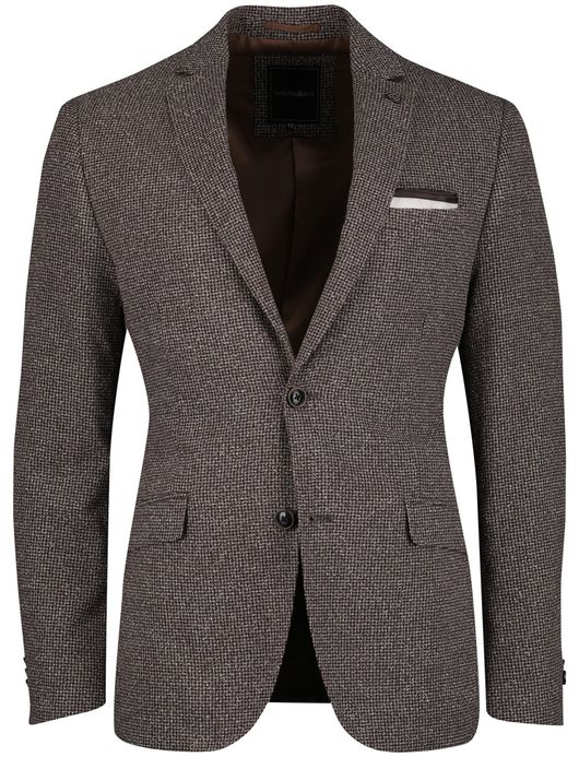 Scotland Blue Colbert bruin geprint borstzak