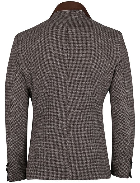 Scotland Blue Colbert bruin geprint borstzak