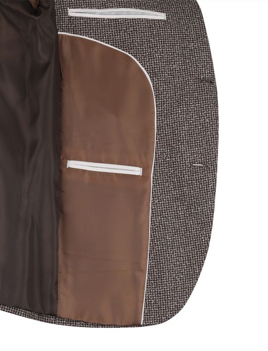 Scotland Blue Colbert bruin geprint borstzak