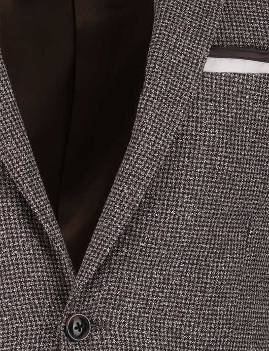 Scotland Blue Colbert bruin geprint borstzak