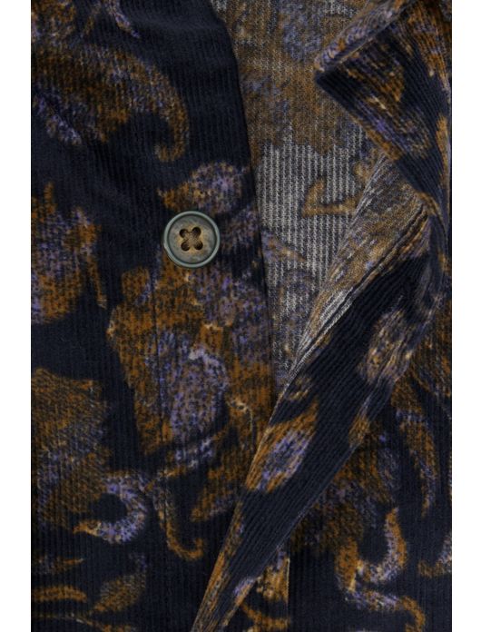 casual overhemd State of Art donkerblauw corduroy wijde fit