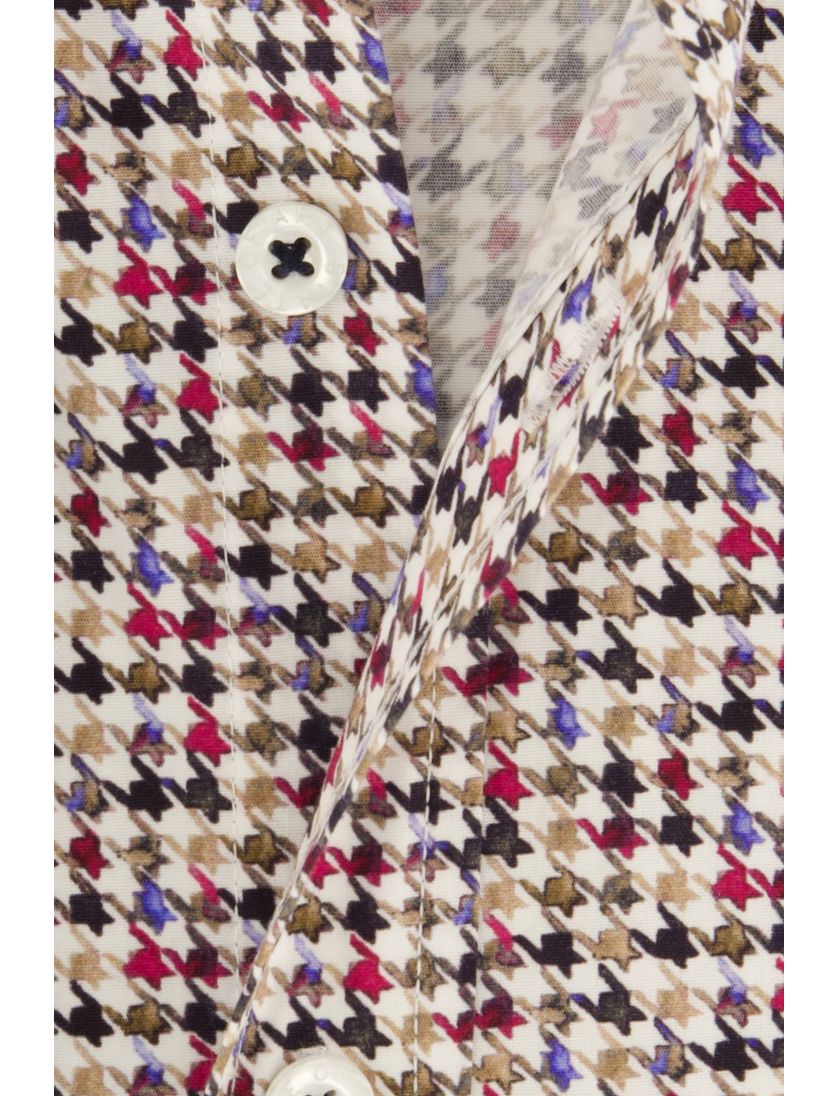 State of Art casual overhemd beige geprint borstzak