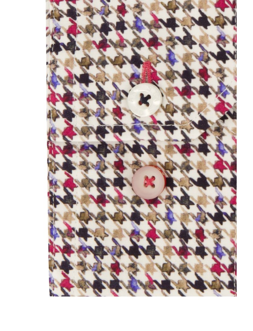 State of Art casual overhemd beige geprint borstzak