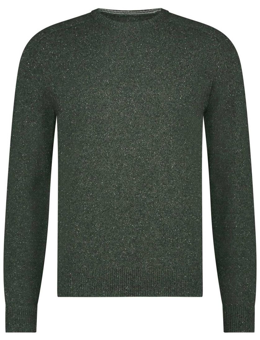 State of Art trui groen gemêleerd wol ronde hals