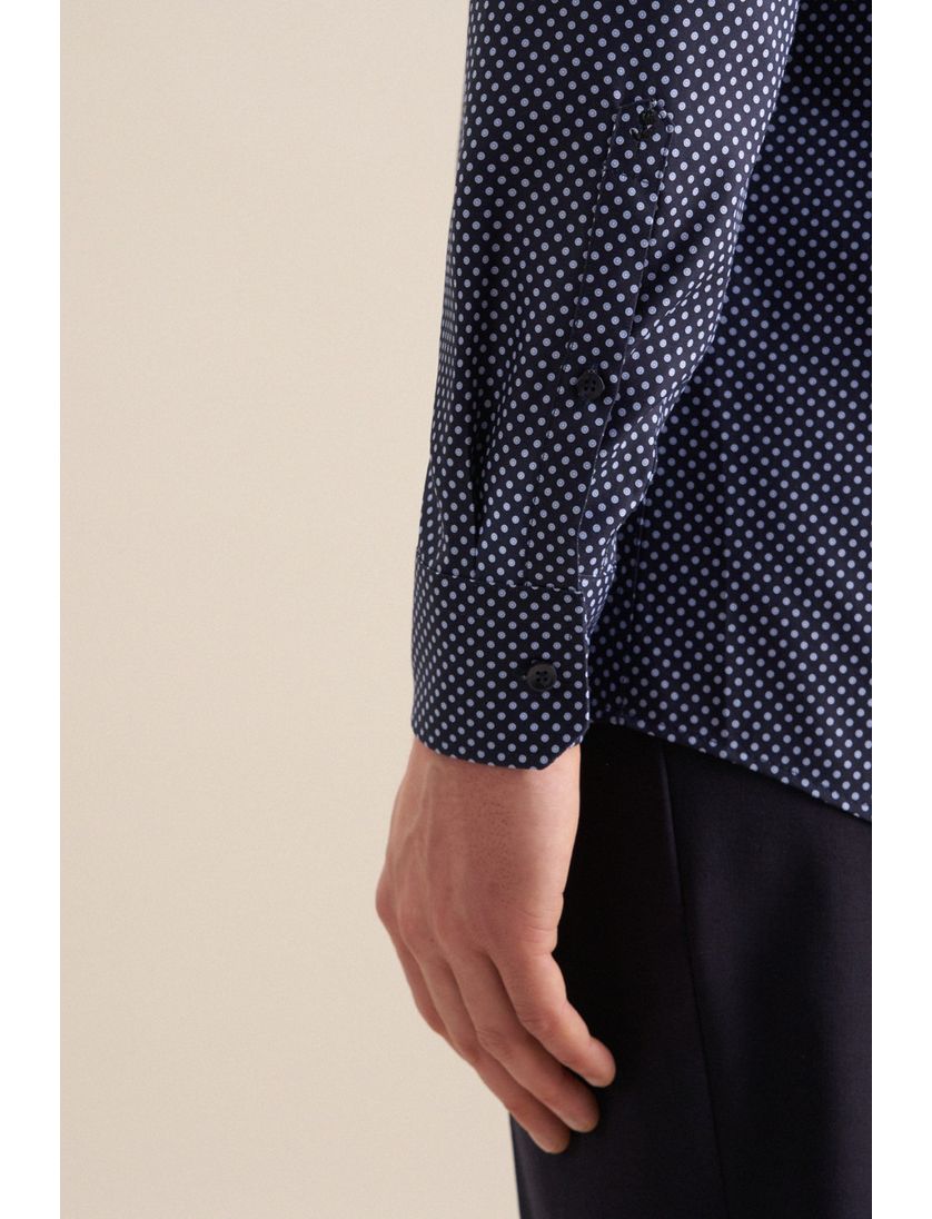 Overhemd Seidensticker Regular blauw print