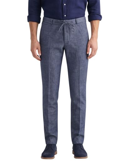 Zuitable Zuitable chino Mix & Match donkerblauw gemêleerd slim fit