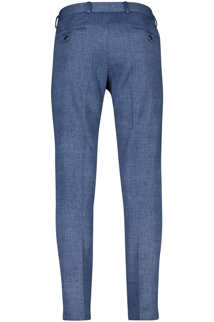 Zuitable chino Mix & Match blauw gemêleerd slim fit