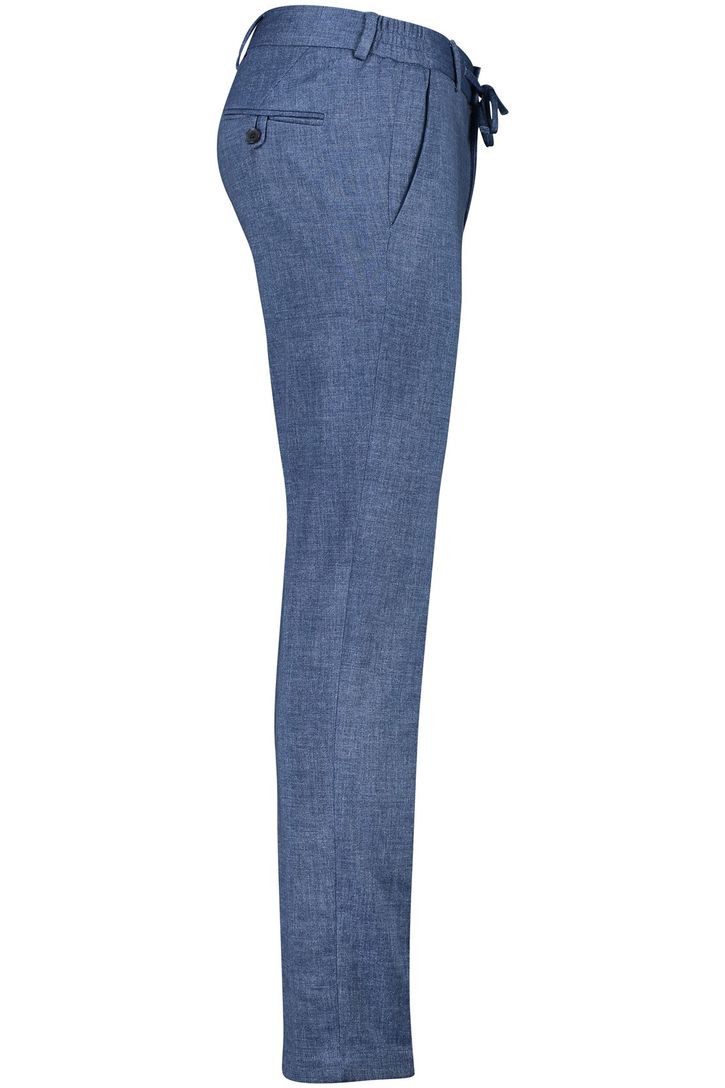 Zuitable chino Mix & Match blauw gemêleerd slim fit