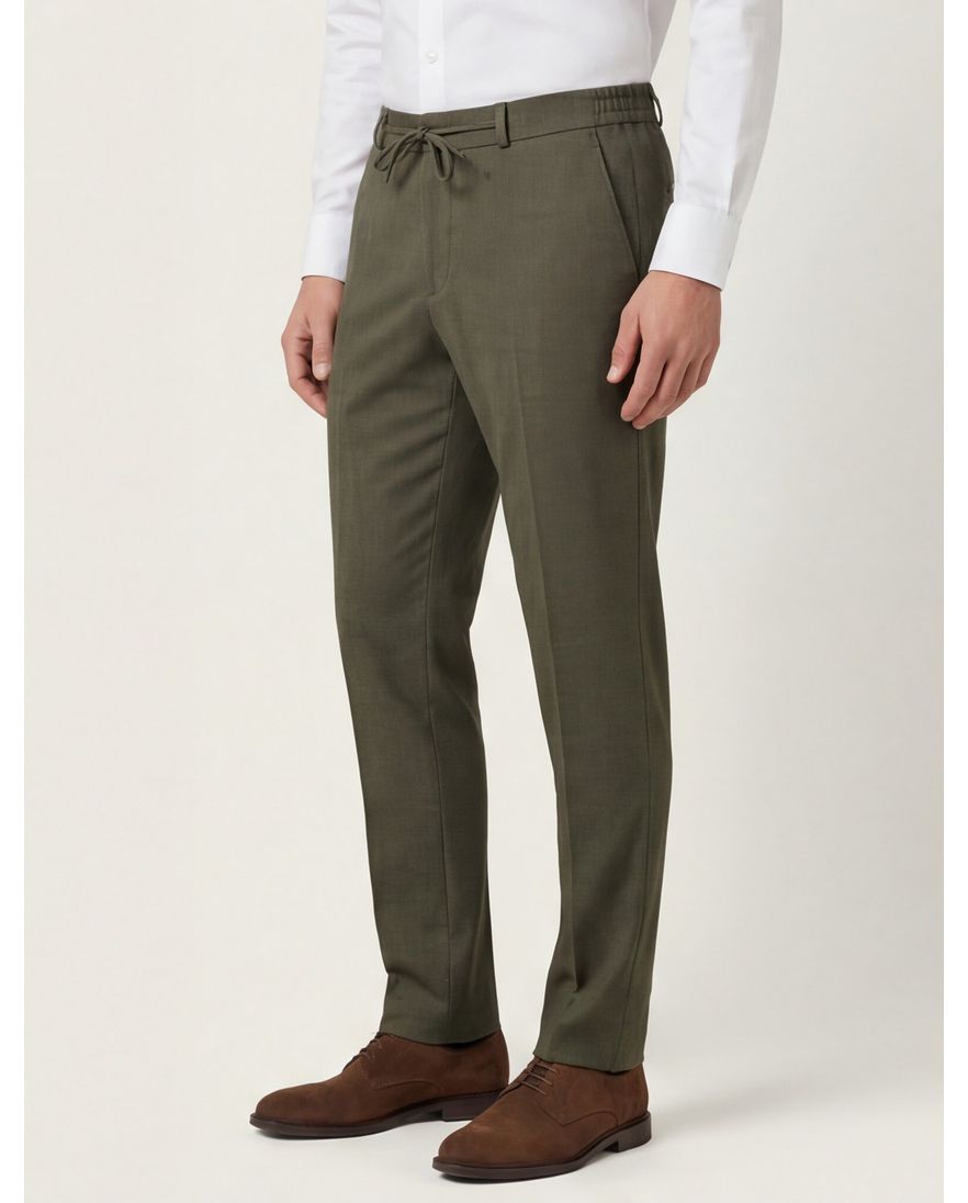 Zuitable pantalon mix en match bruin slim fit