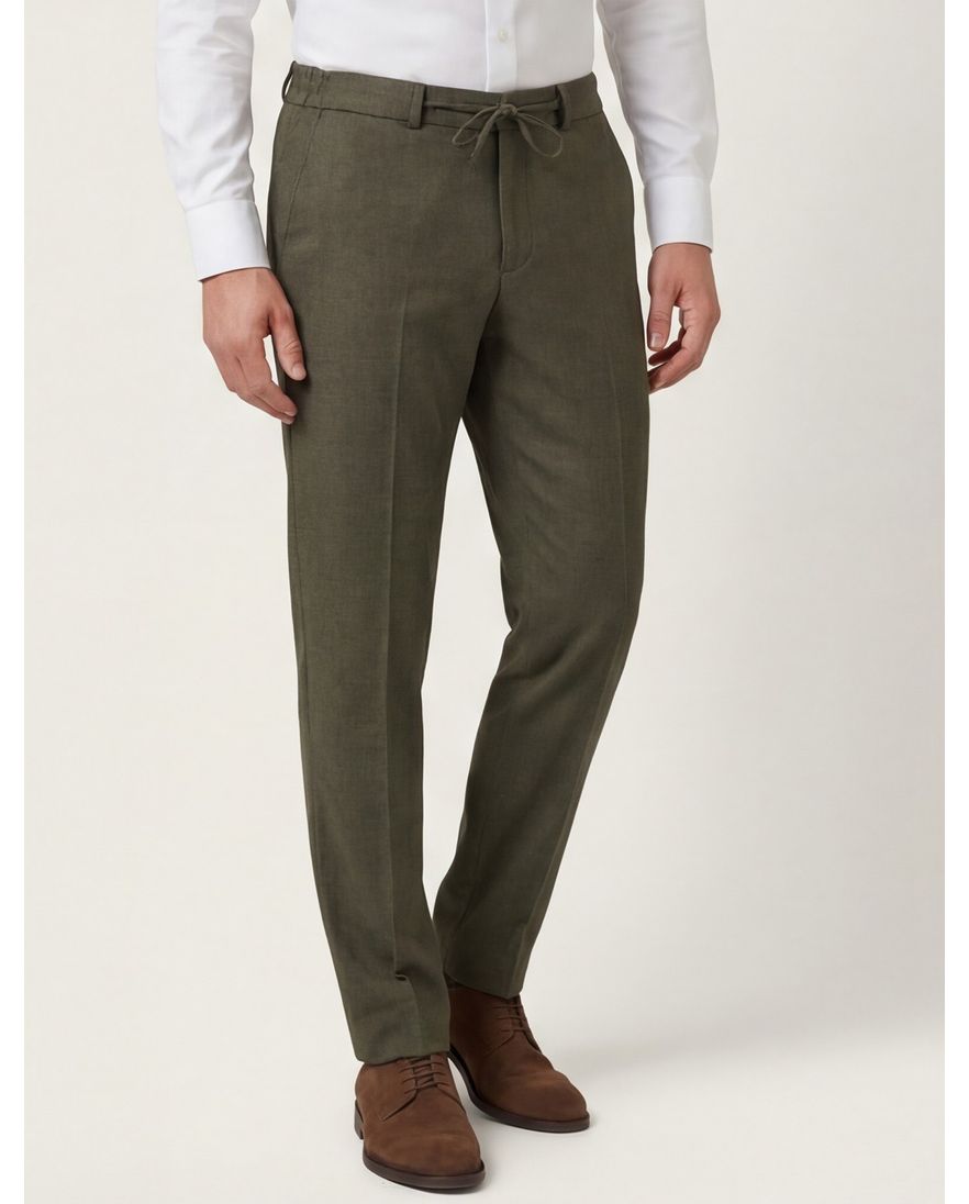 Zuitable pantalon mix en match bruin slim fit