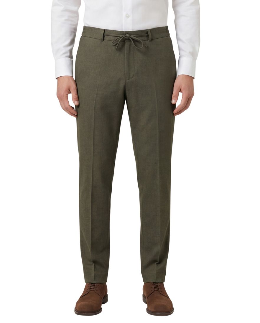 Zuitable pantalon mix en match bruin slim fit