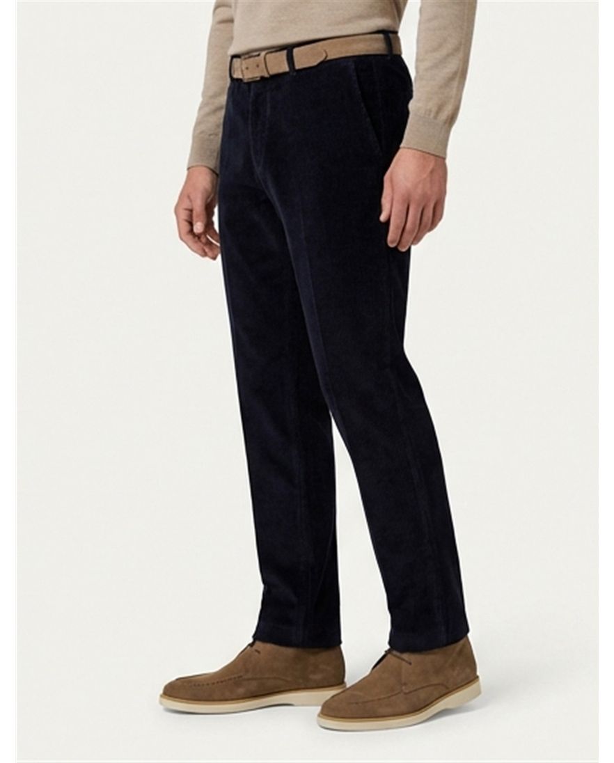 Hiltl Pantalon katoen donkerblauw corduroy