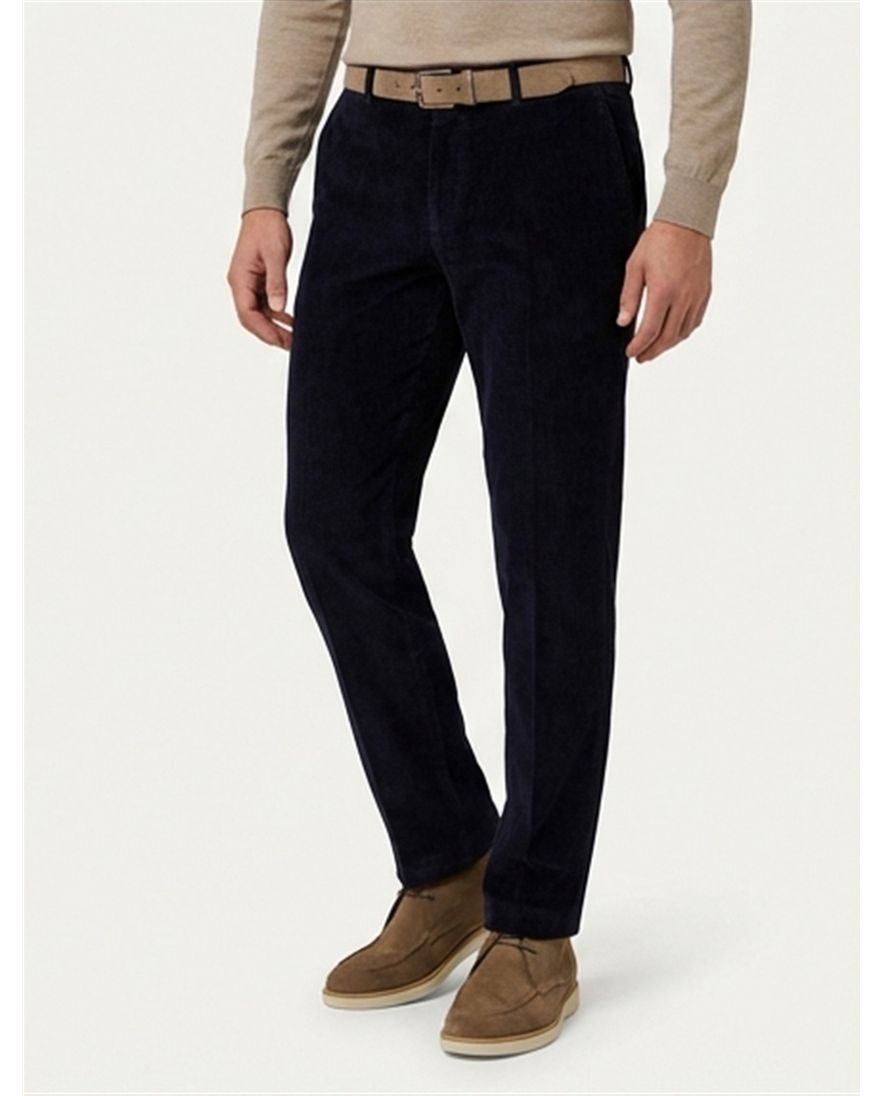 Hiltl Pantalon katoen donkerblauw corduroy