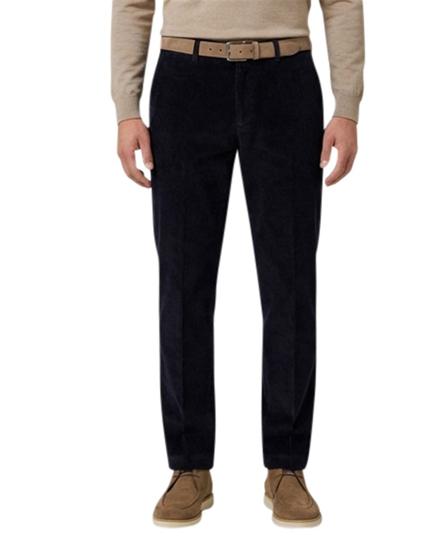 Hiltl Pantalon katoen donkerblauw corduroy