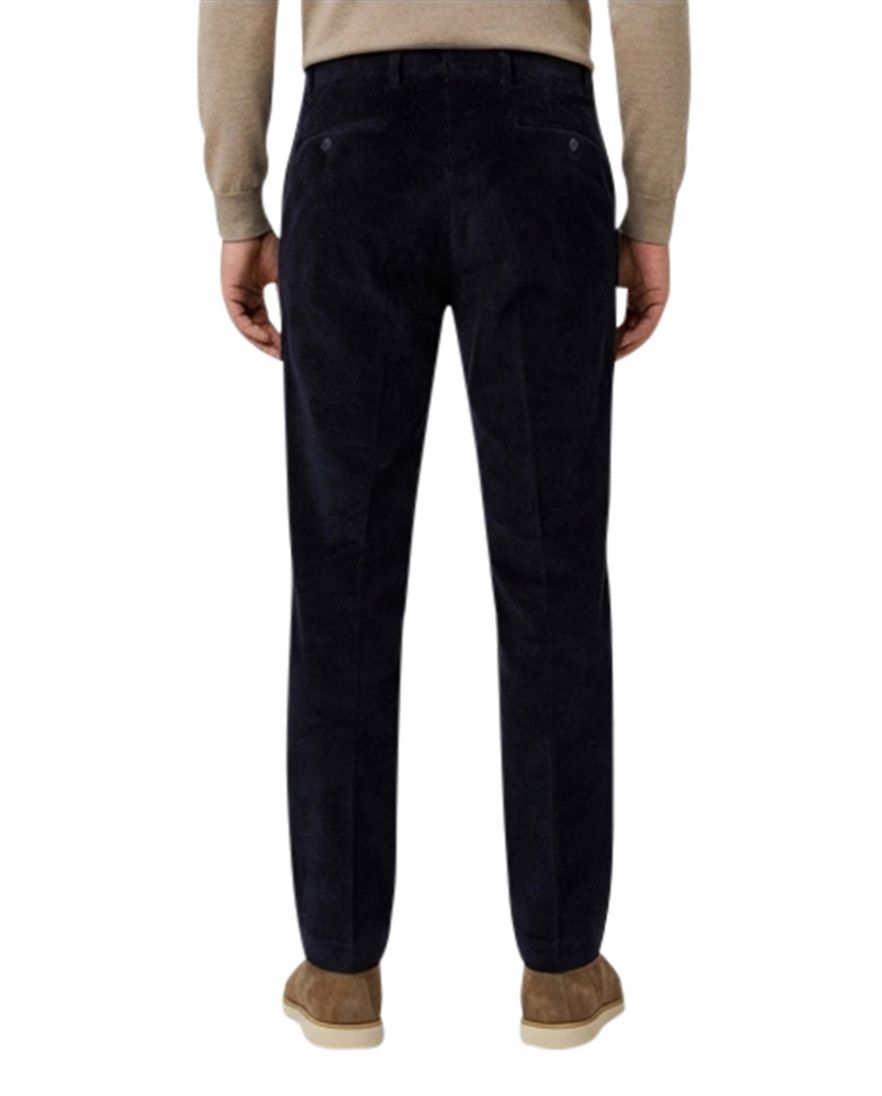 Hiltl Pantalon katoen donkerblauw corduroy