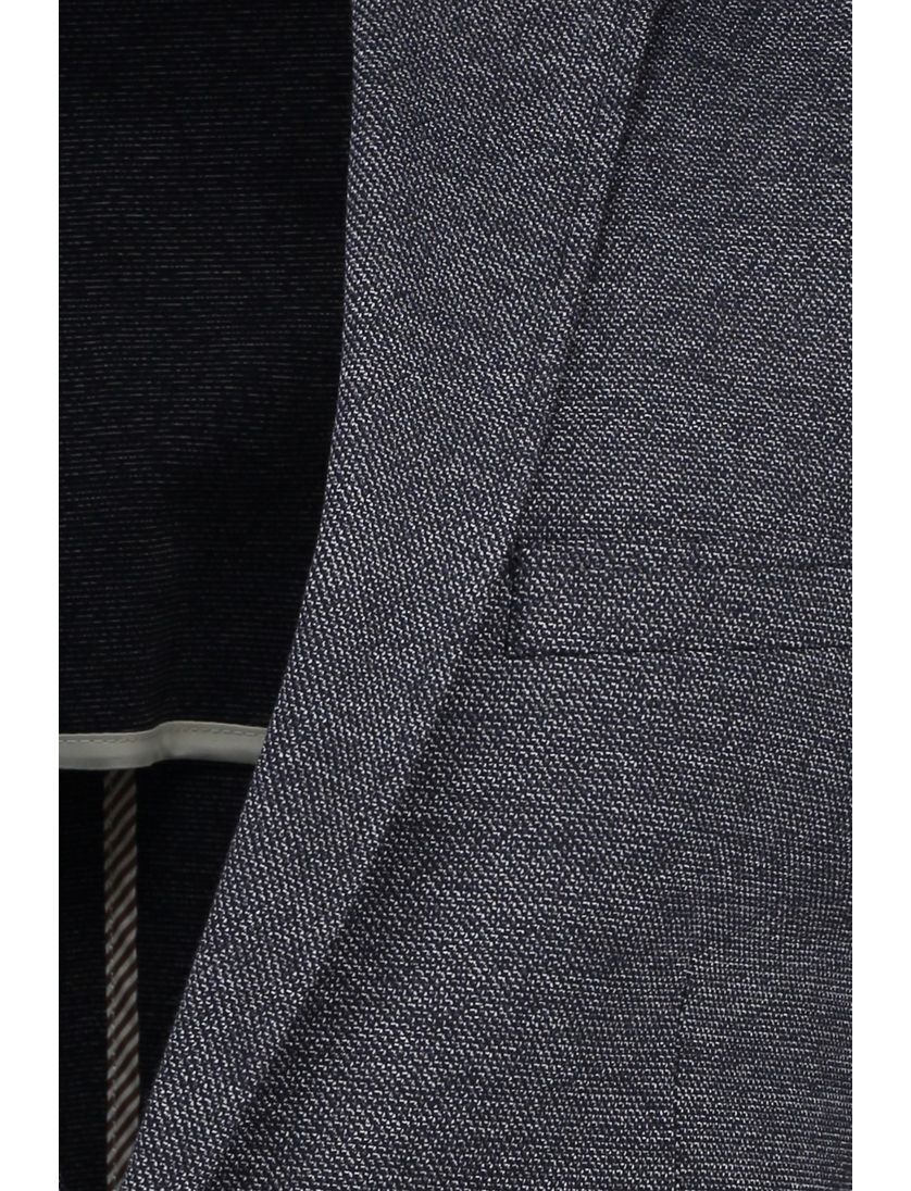 Born with Appetite colbert normale fit donkerblauw gemeleerd