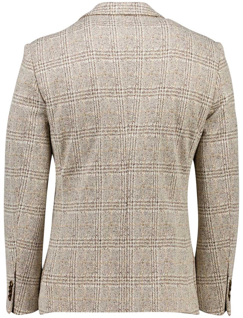 colbert Born With Appetite Slim Fit beige geruit