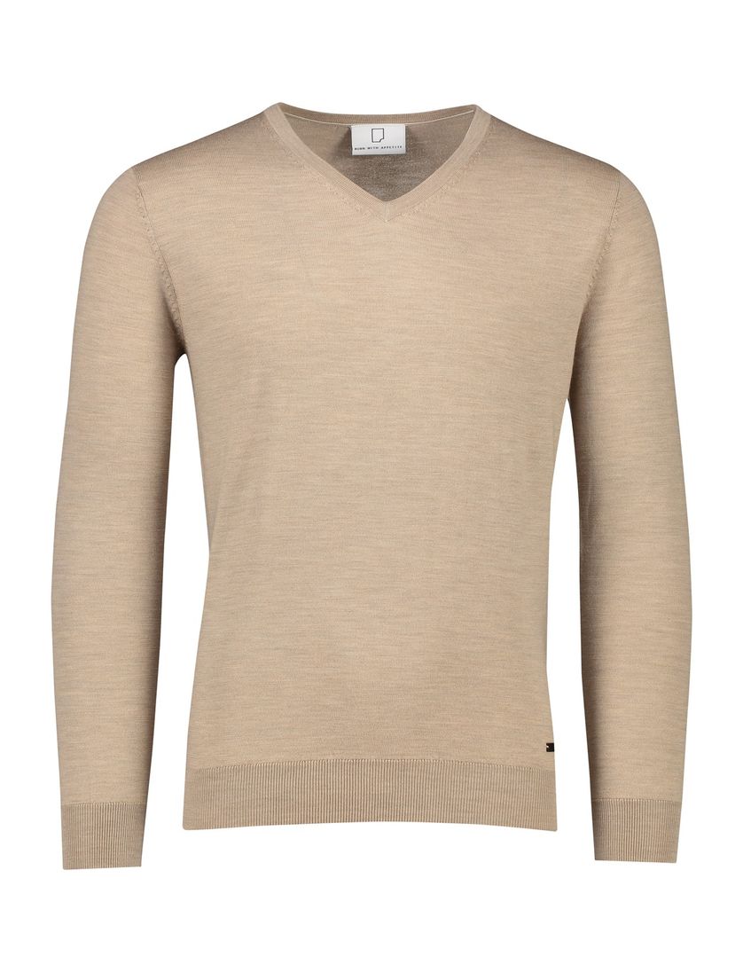 trui Born With Appetite bruin merinowol