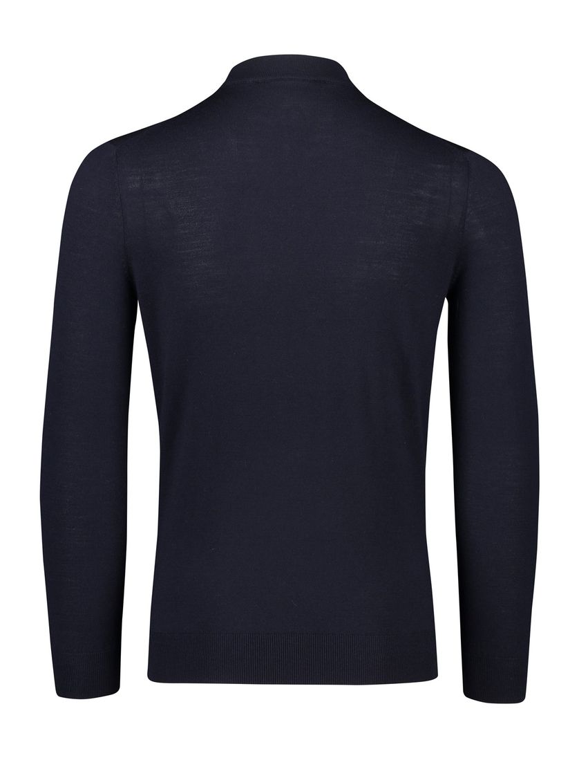 trui Born With Appetite donkerblauw turtle neck