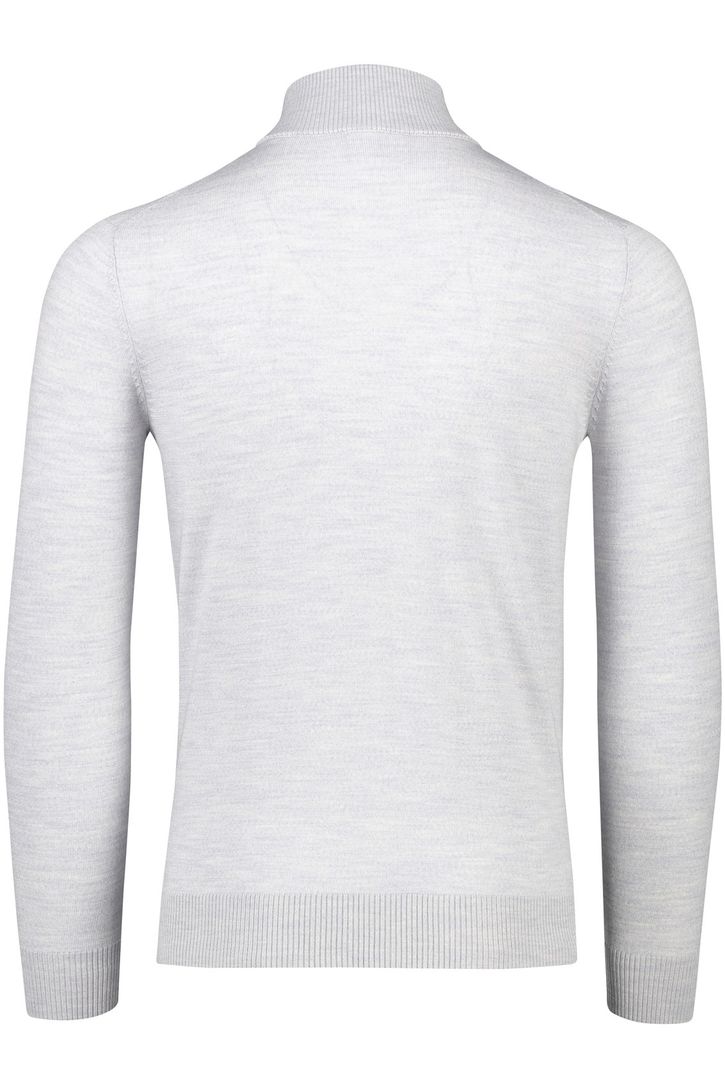 Born With Appetite trui grijs half zip gemêleerd