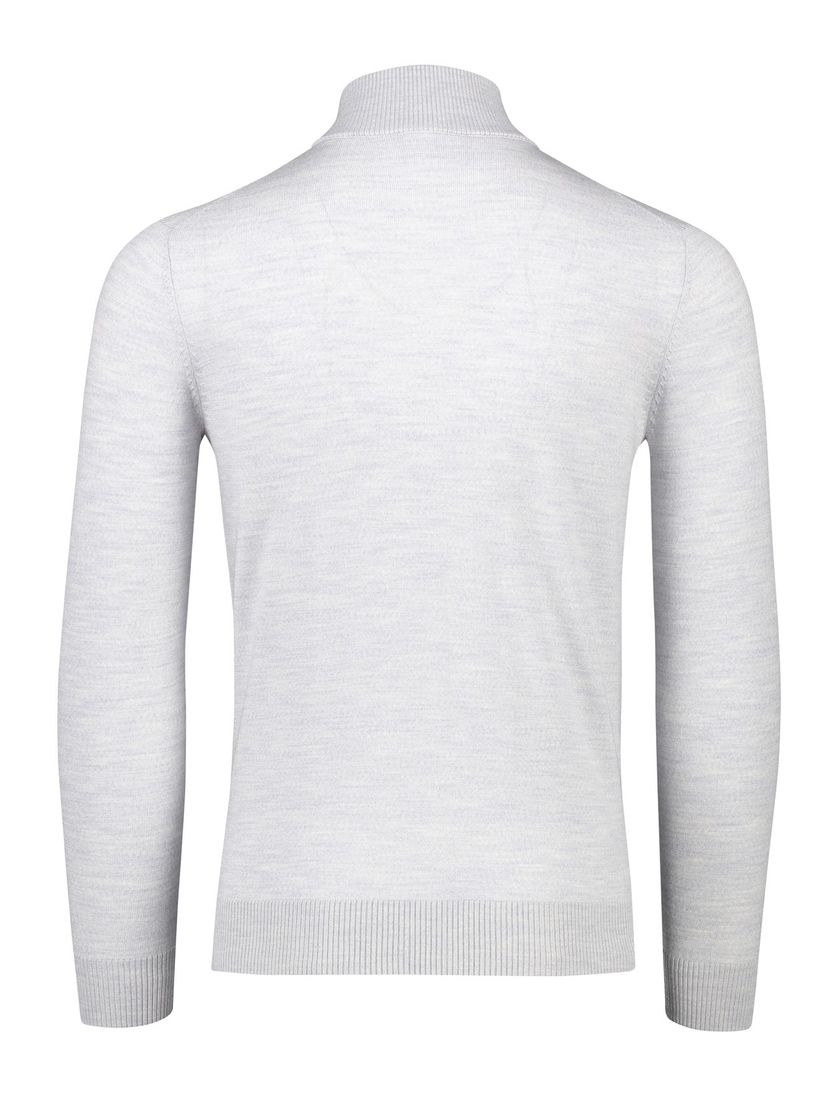 Born With Appetite trui grijs half zip gemêleerd